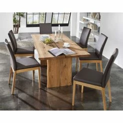 Essgruppe Sympatia Aus Wildeiche Massivholz (siebenteilig)