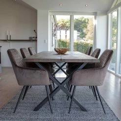 Essplatzgruppe Mit Tisch Räuchereiche - Traka (siebenteilig)