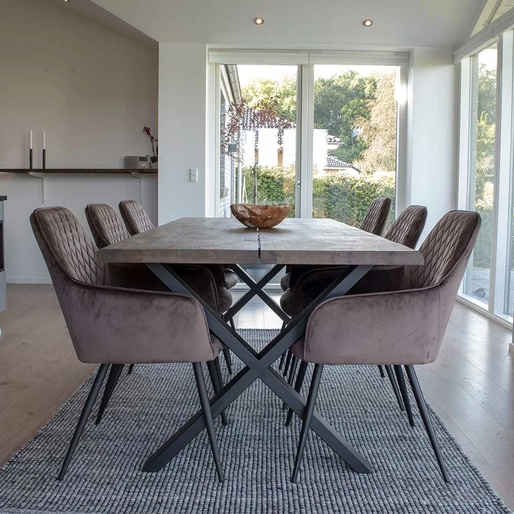 Essplatzgruppe Mit Tisch Räuchereiche - Traka (siebenteilig)