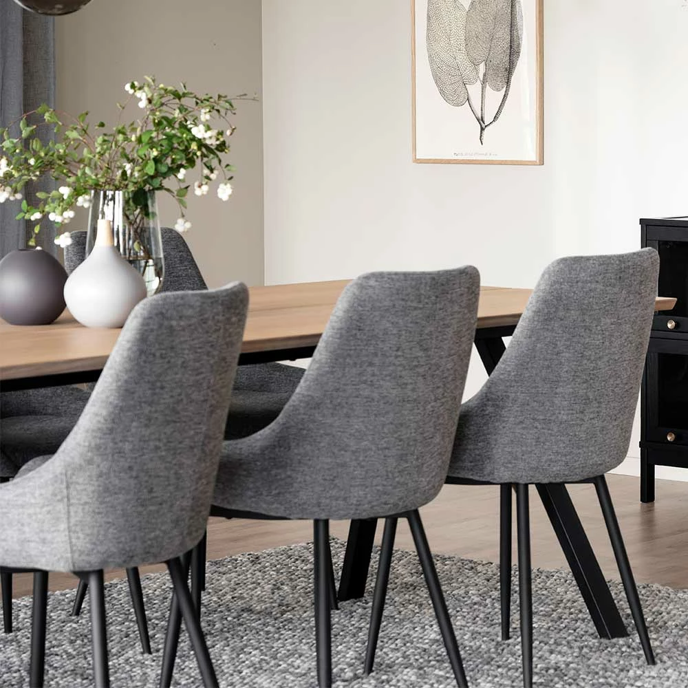 Esstisch Gruppe Mit Sechs Polsterstühlen - Jarne (siebenteilig) – Bild 2