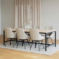Esstisch Kombination Für Sechs Personen - Myras (siebenteilig)