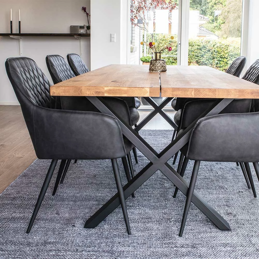 Esstisch Sitzgruppe Aus Eiche - Yourney (siebenteilig) – Bild 2