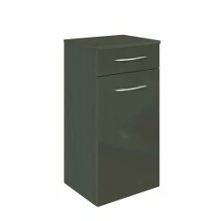 Hochglanz Bad Unterschrank In Dunkelgrau Mladen Für Wandmontage
