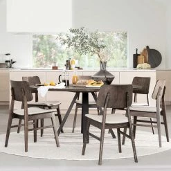 Holz Essgruppe In Rund - Granada (siebenteilig)