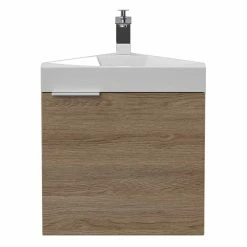 Kleiner Waschtisch Für Die Ecke In Eiche Hell - Florence