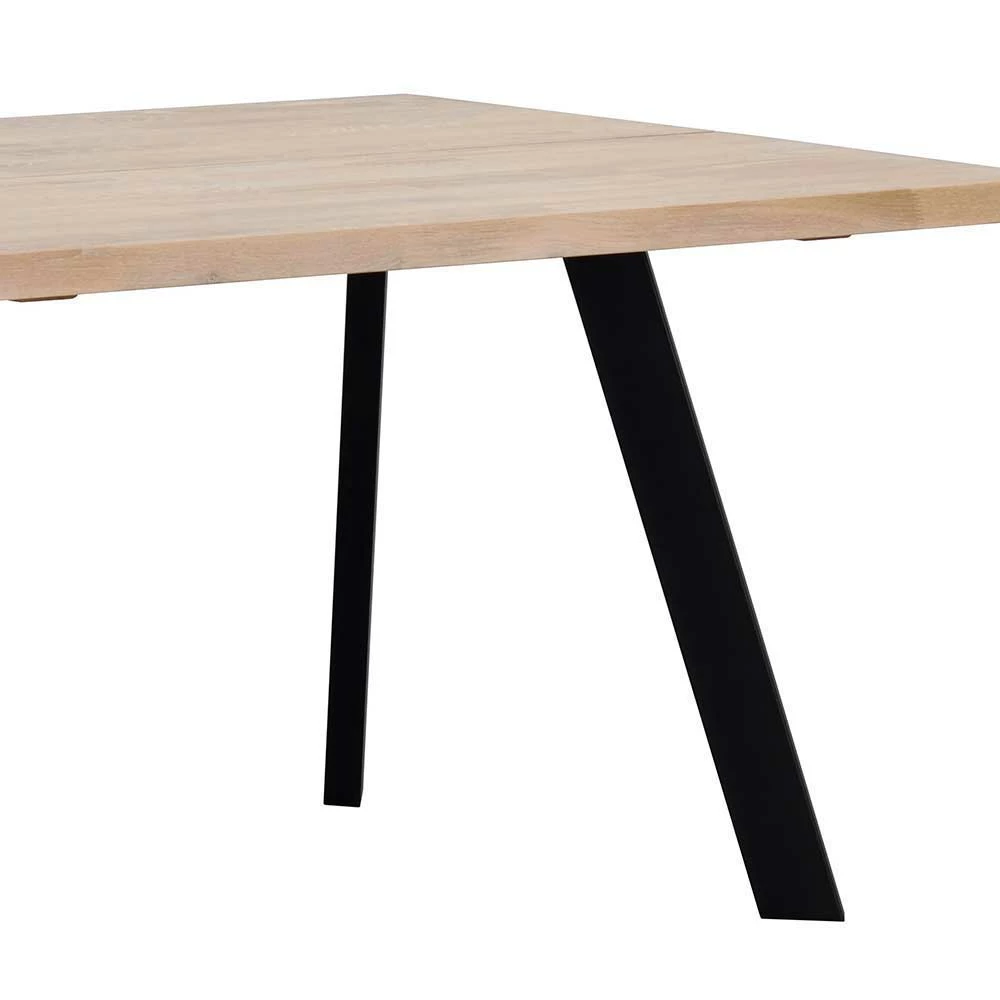 Loft Esstischgruppe Mit Eiche White Wash Tisch Pulva & 6 Schalenstühlen (siebenteilig) – Bild 5