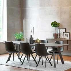 Loft Sitzgruppe Für 6 Personen Namac Mit Tisch In Eiche Rauchfarben (siebenteilig)