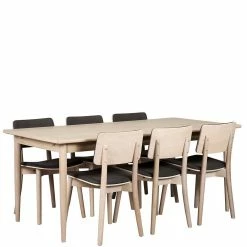 Set 6 Personen Essgruppe Skandi - Klunia (siebenteilig)