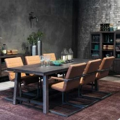 Set Tisch & Armlehnen Freischwinger - Vedraza (siebenteilig)