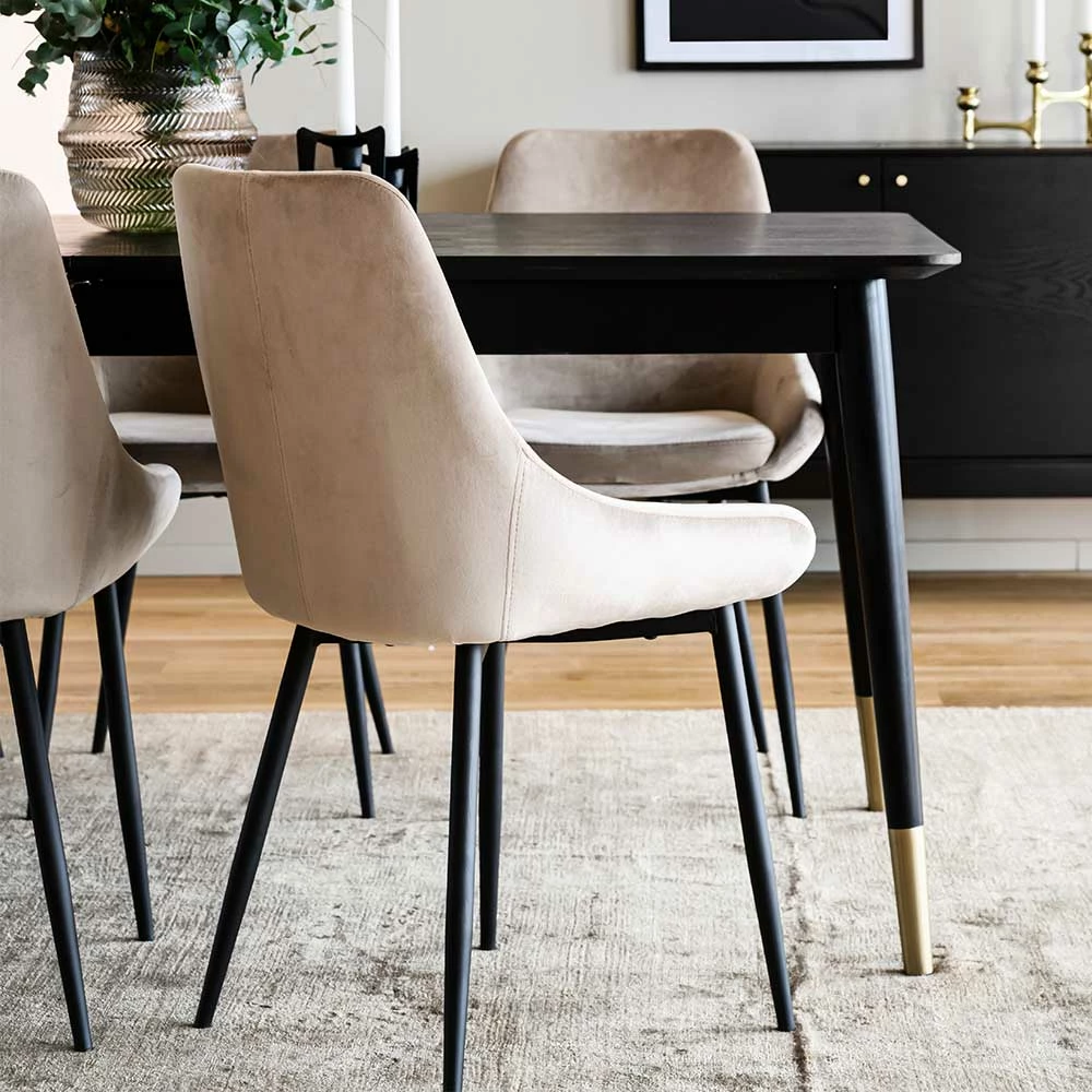 Tischgruppe In Schwarz & Beige - Orgevia (siebenteilig) – Bild 3