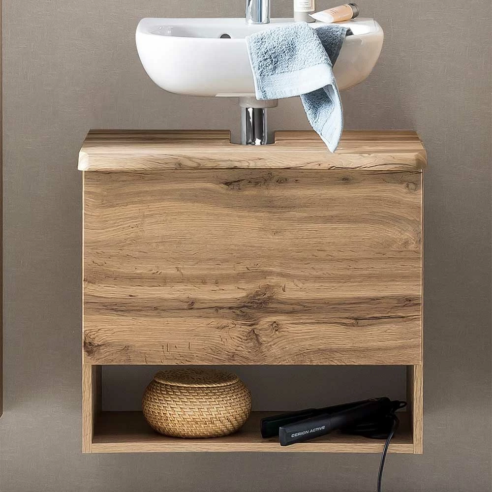 Unterbeckenschrank Mit Baumkante Holzdekor - Tofias