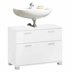 Waschbecken-Unterschrank In Weiß Glänzend - Altryda