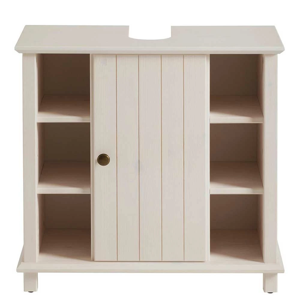 Waschbeckenschrank Aus Holz In Weiß - Cilao – Bild 3