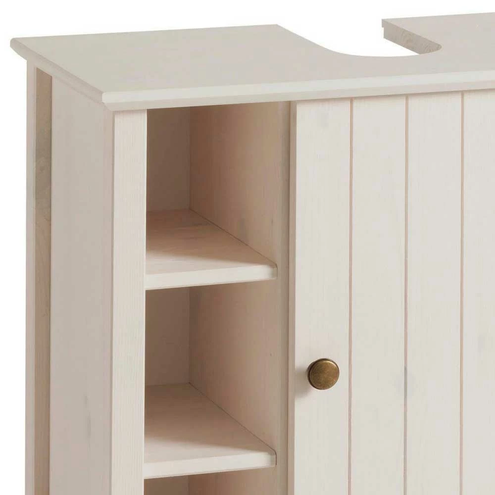 Waschbeckenschrank Aus Holz In Weiß - Cilao – Bild 5
