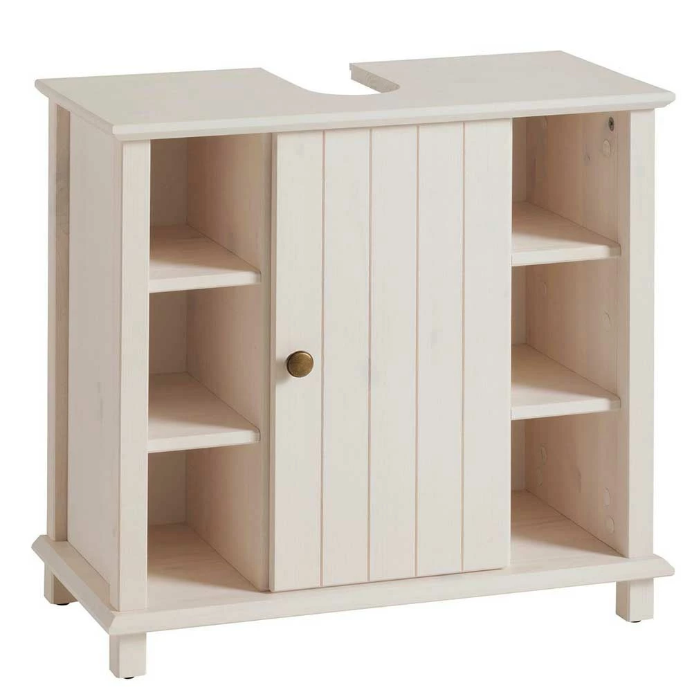 Waschbeckenschrank Aus Holz In Weiß - Cilao