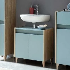 Waschbeckenunterschrank In Hellblau - Settas