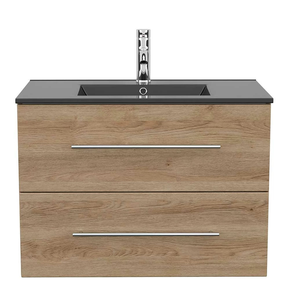 Waschkonsole In Eiche Hell Dekor - Nakato