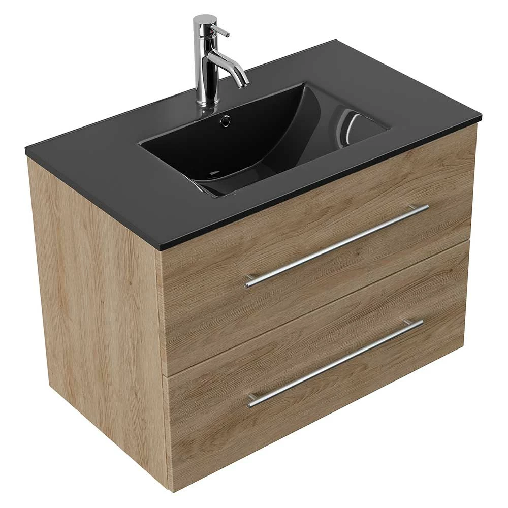 Waschkonsole In Eiche Hell Dekor - Nakato – Bild 4