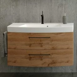 Waschkonsole In Holzdekor Wildeiche - Arazony