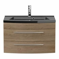 Waschkonsole Mit Schwarzem Einlassbecken - Curtici