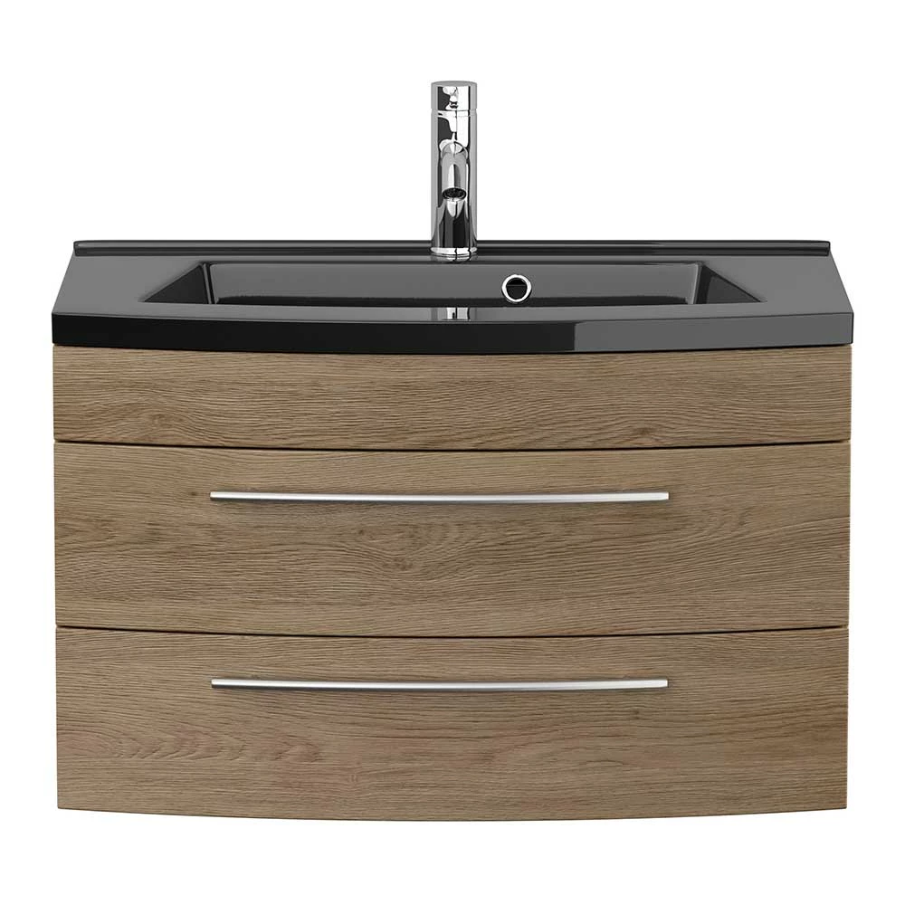 Waschkonsole Mit Schwarzem Einlassbecken - Curtici