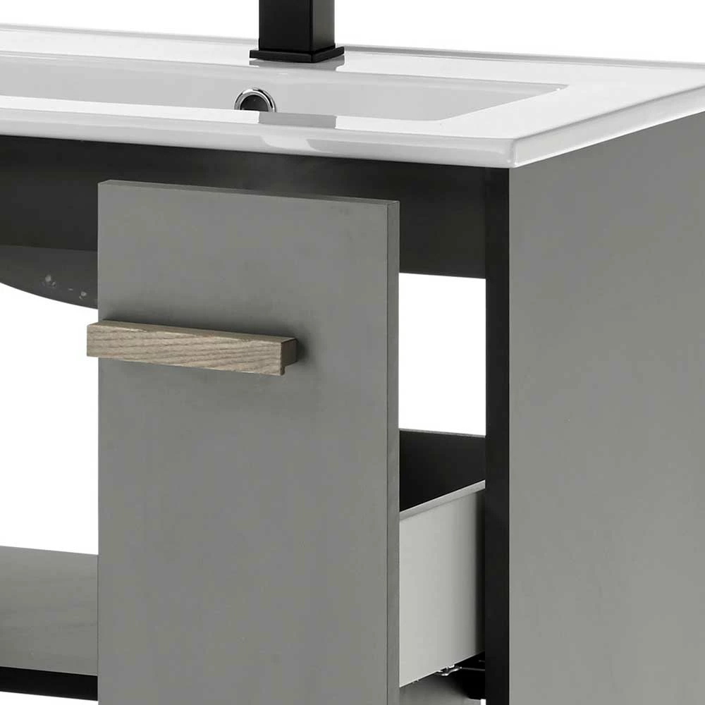 Waschtisch Mit Tür & Auszug - Inlenzia – Bild 5