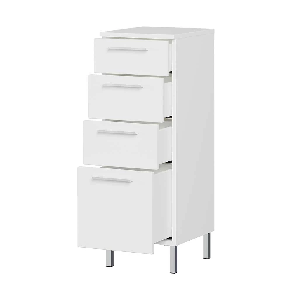 Weißer Bad Unterschrank Mit 4 Schubladen - Maiksena – Bild 4