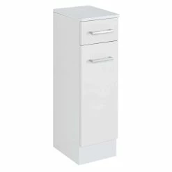 Weißer Badschrank Mit Sockel Fuß - Skiranov I