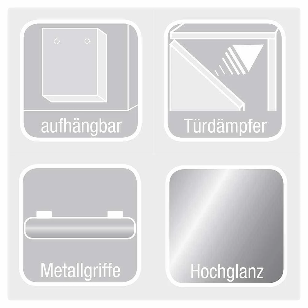 Weißer Hänge-Unterschrank Klaudios Mit Schublade Und Klappe – Bild 3