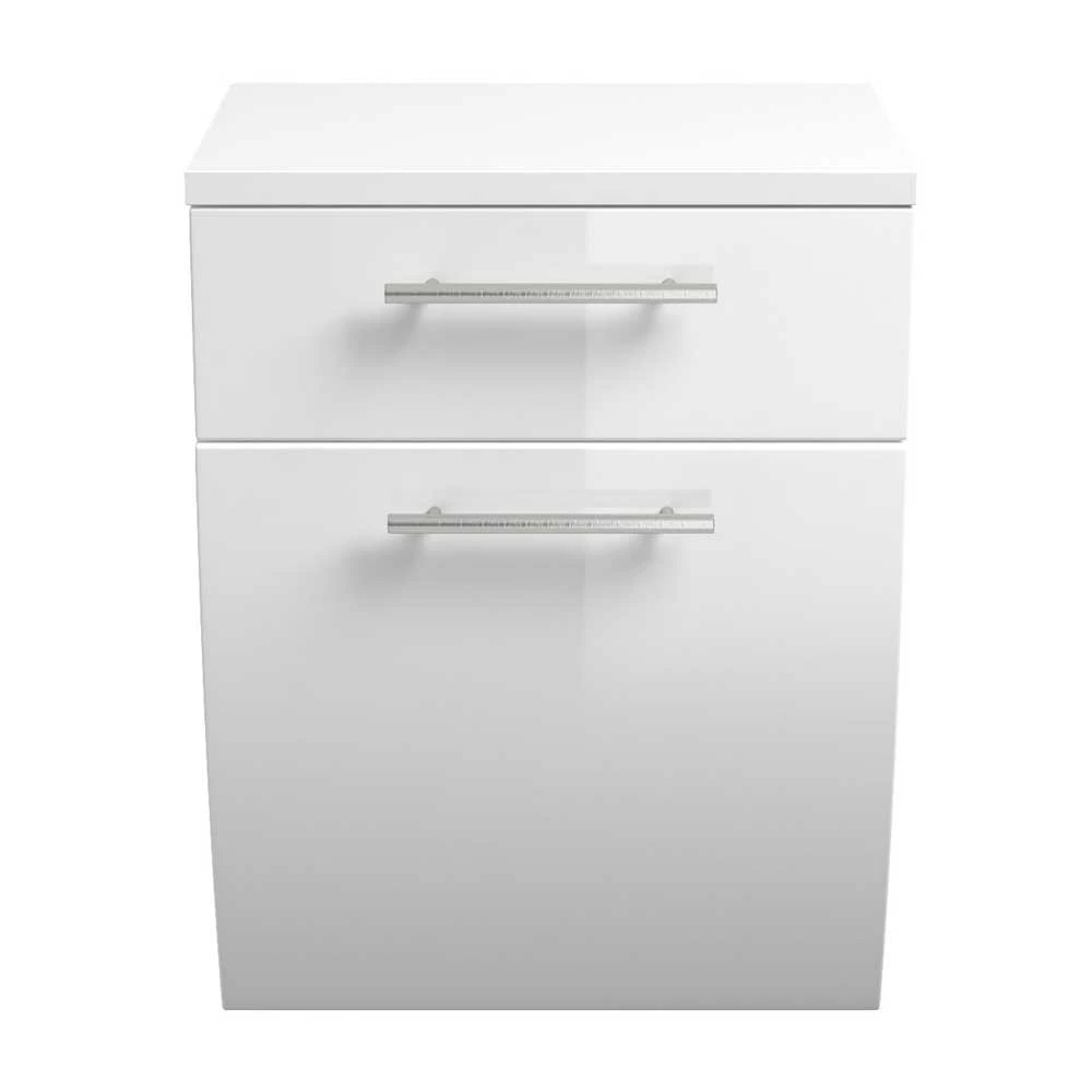 Weißer Hänge-Unterschrank Klaudios Mit Schublade Und Klappe – Bild 4