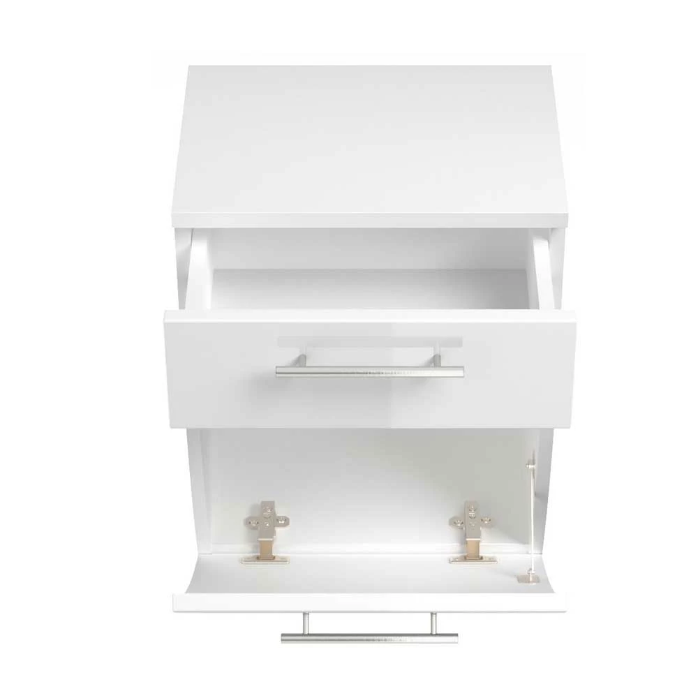 Weißer Hänge-Unterschrank Klaudios Mit Schublade Und Klappe – Bild 6