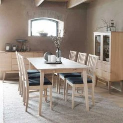 White Wash Essgruppe Aus Eiche - Pessoa (siebenteilig)