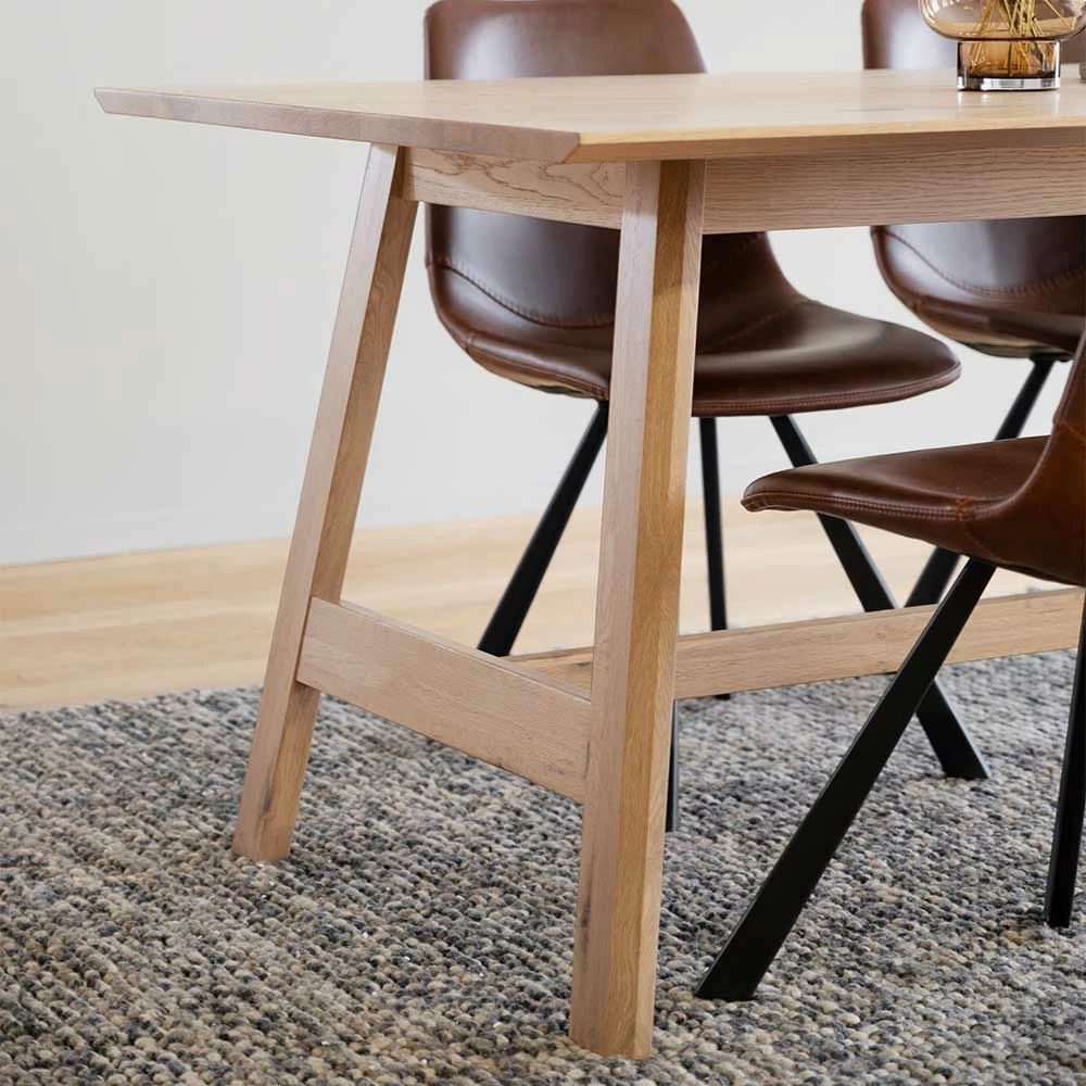 White Wash Tisch & Kunstlederstühle - Tiscoria (siebenteilig) – Bild 5